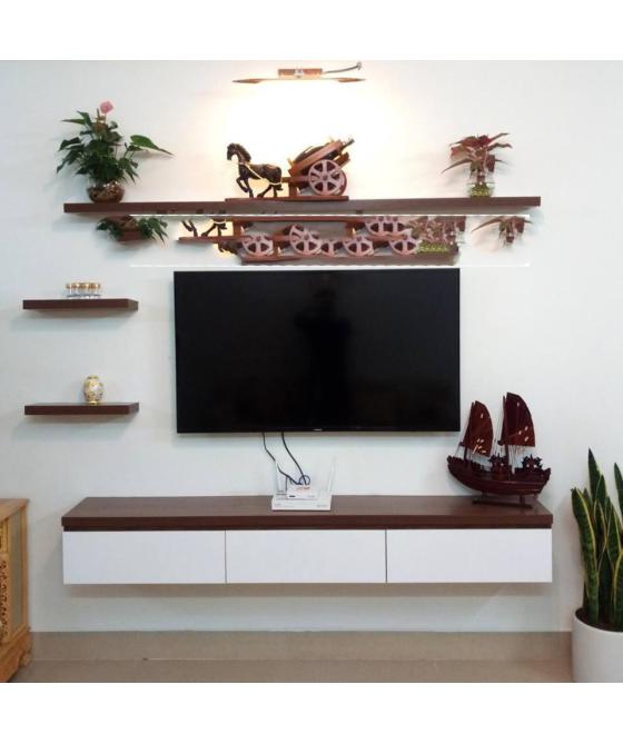 Kệ tivi treo tường 142.1 - Gỗ MFC, Kích thước 1800 x 300 x 250 mm (kệ dưới) Kệ tivi treo tường 142.1 - Gỗ MFC, Kích thước 1800 x 300 x 250 mm (kệ dưới)